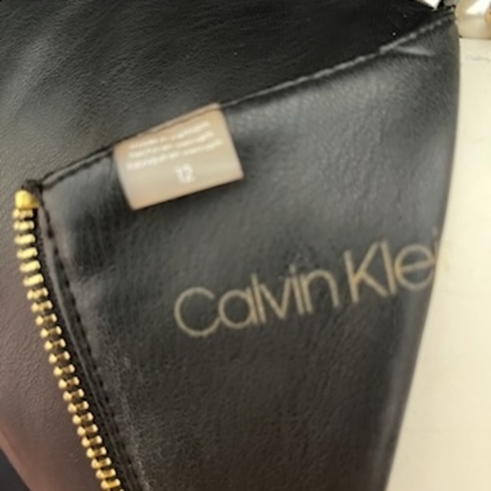Calvin Klein Black Leather Mini Dress - Picture 4 of 5